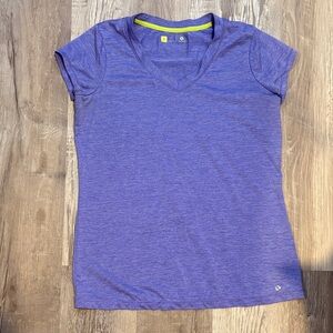 Xersion Women's Heathered Purple Short Sleeve Tee